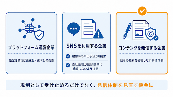 発信体制を見直す機会に